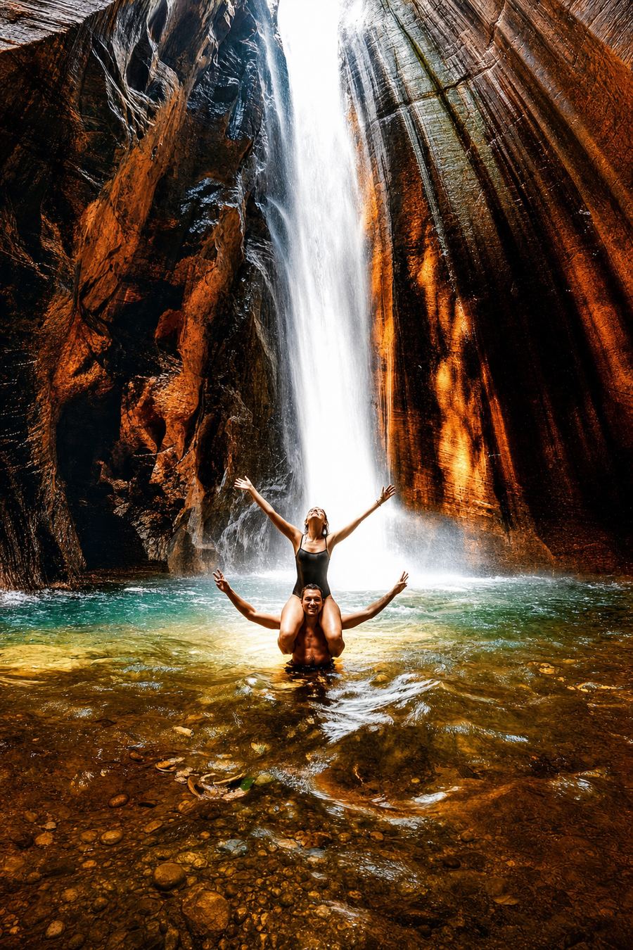 Cachoeira do Santuário, no Complexo Pedra Caída, na Chapada das Mesas