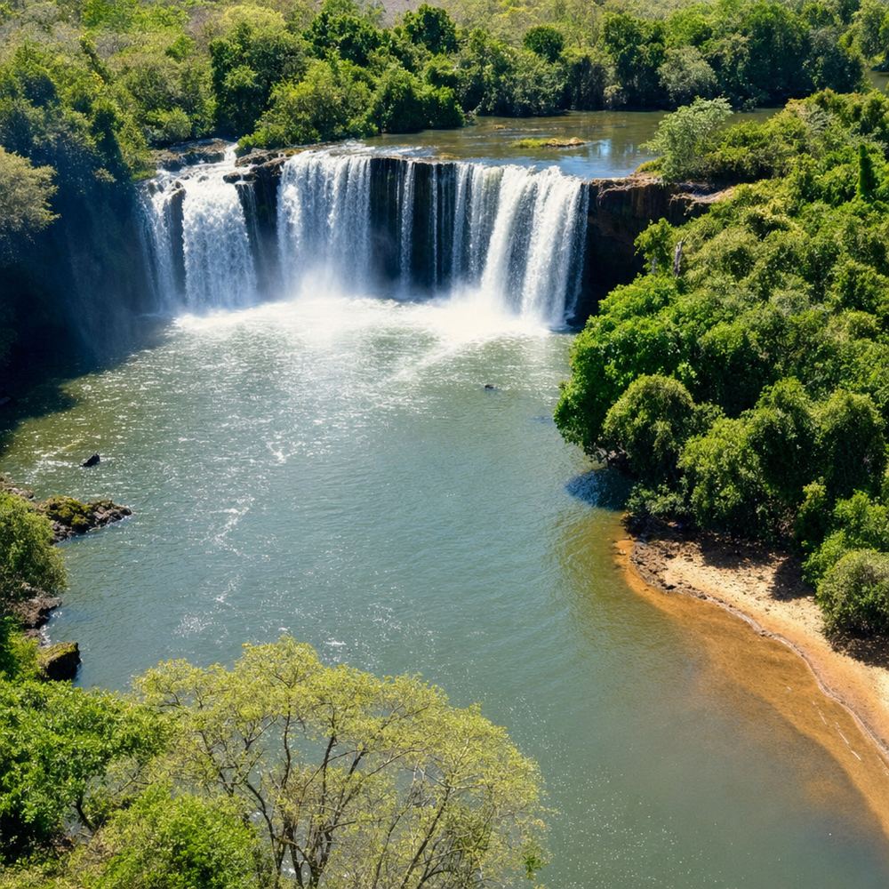 Cachoeira de São Romão vista do alto, no Rio Farinha