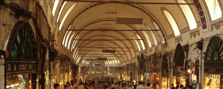 Galeria abobadada do Grande Bazar de Istambul